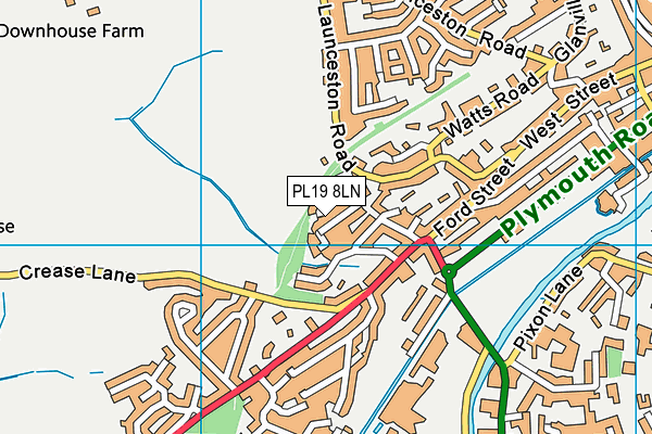 PL19 8LN map - OS VectorMap District (Ordnance Survey)