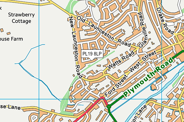 PL19 8LP map - OS VectorMap District (Ordnance Survey)