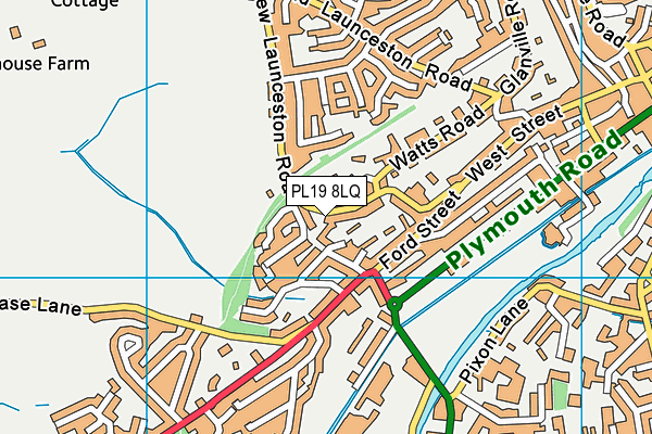 PL19 8LQ map - OS VectorMap District (Ordnance Survey)