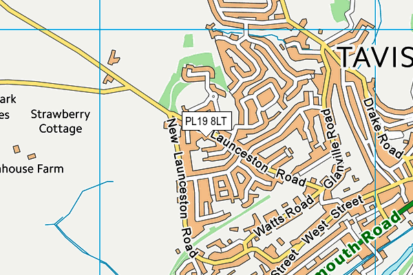 PL19 8LT map - OS VectorMap District (Ordnance Survey)