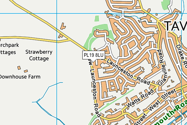 PL19 8LU map - OS VectorMap District (Ordnance Survey)