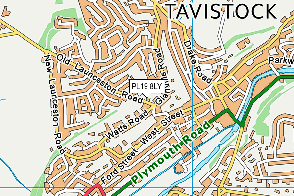 PL19 8LY map - OS VectorMap District (Ordnance Survey)