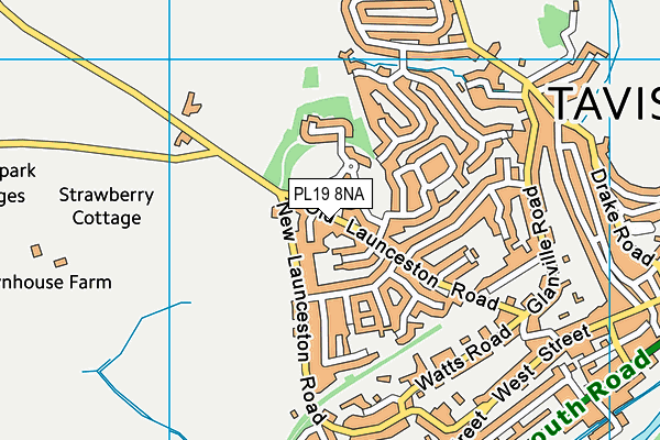 PL19 8NA map - OS VectorMap District (Ordnance Survey)