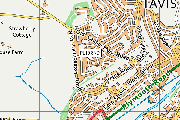 PL19 8ND map - OS VectorMap District (Ordnance Survey)