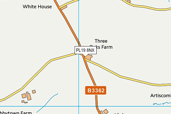 PL19 8NX map - OS VectorMap District (Ordnance Survey)