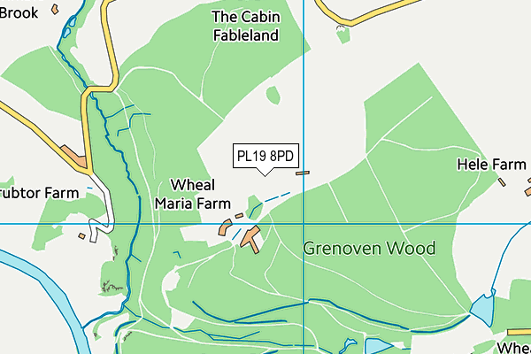 PL19 8PD map - OS VectorMap District (Ordnance Survey)