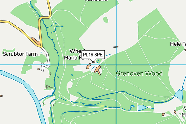 PL19 8PE map - OS VectorMap District (Ordnance Survey)