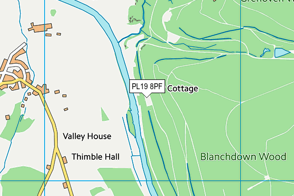 PL19 8PF map - OS VectorMap District (Ordnance Survey)