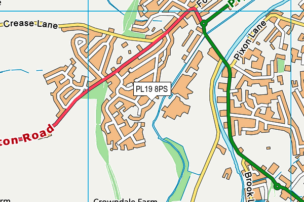 PL19 8PS map - OS VectorMap District (Ordnance Survey)