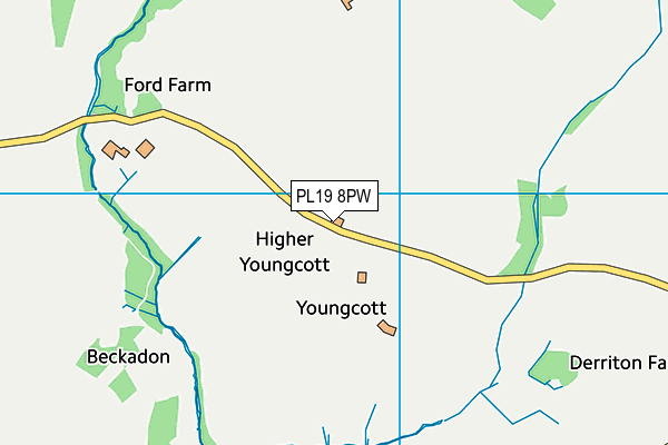 PL19 8PW map - OS VectorMap District (Ordnance Survey)