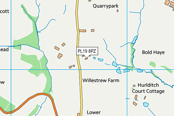 PL19 8PZ map - OS VectorMap District (Ordnance Survey)
