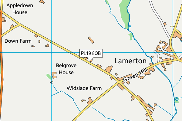 PL19 8QB map - OS VectorMap District (Ordnance Survey)