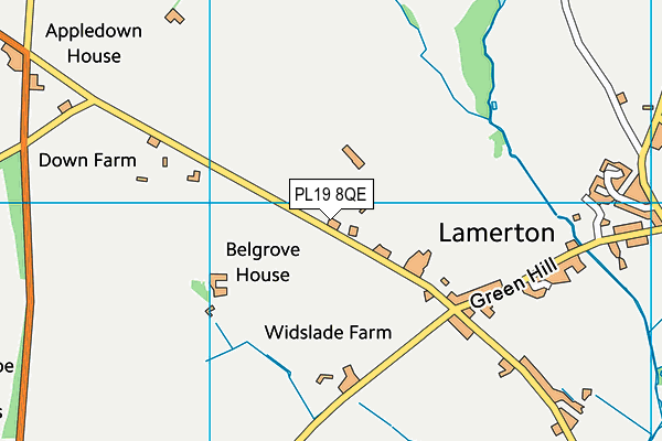 PL19 8QE map - OS VectorMap District (Ordnance Survey)