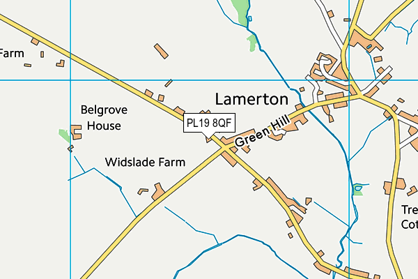 PL19 8QF map - OS VectorMap District (Ordnance Survey)