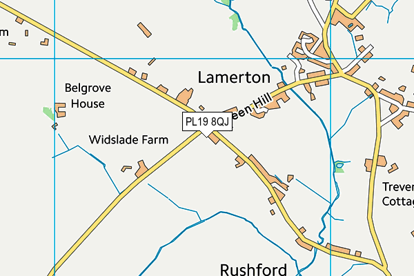 PL19 8QJ map - OS VectorMap District (Ordnance Survey)