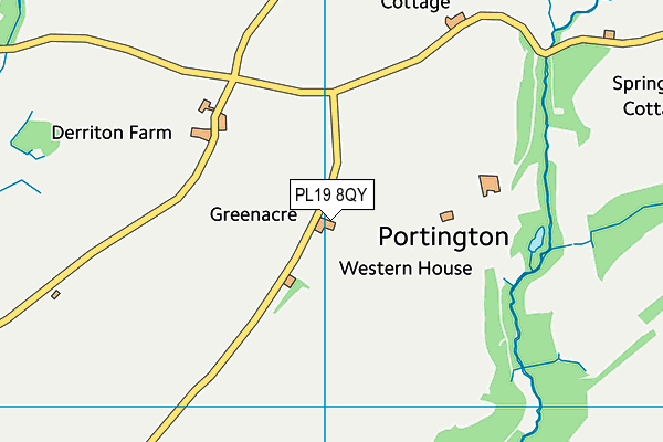 PL19 8QY map - OS VectorMap District (Ordnance Survey)