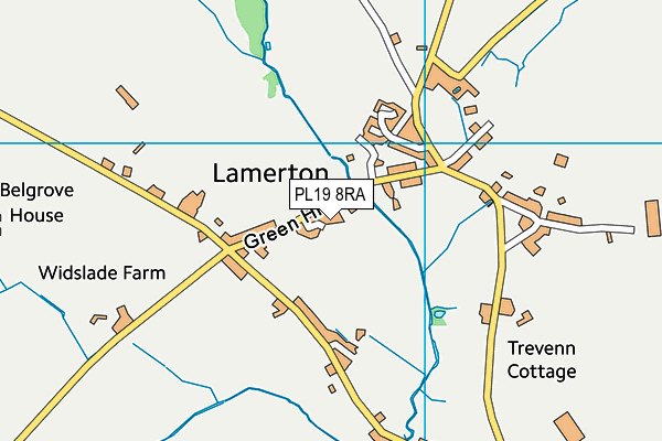 PL19 8RA map - OS VectorMap District (Ordnance Survey)