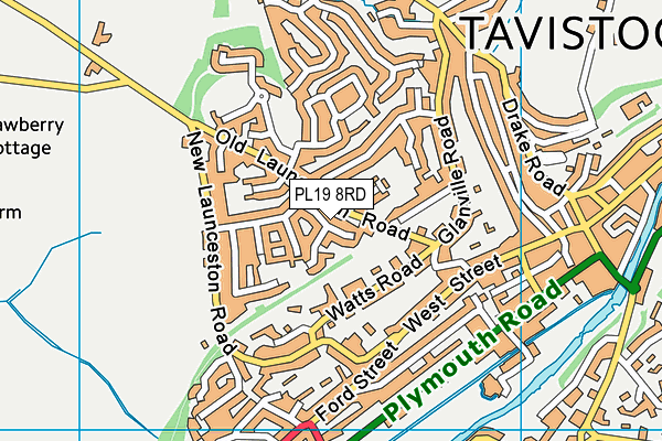 PL19 8RD map - OS VectorMap District (Ordnance Survey)