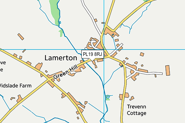 Lamerton CofE Primary Academy map (PL19 8RJ) - OS VectorMap District (Ordnance Survey)