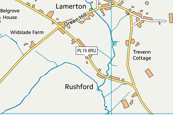 PL19 8RU map - OS VectorMap District (Ordnance Survey)