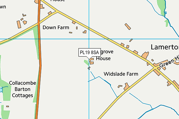 PL19 8SA map - OS VectorMap District (Ordnance Survey)