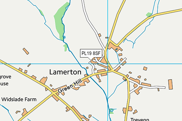 PL19 8SF map - OS VectorMap District (Ordnance Survey)