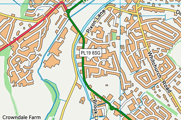 PL19 8SG map - OS VectorMap District (Ordnance Survey)