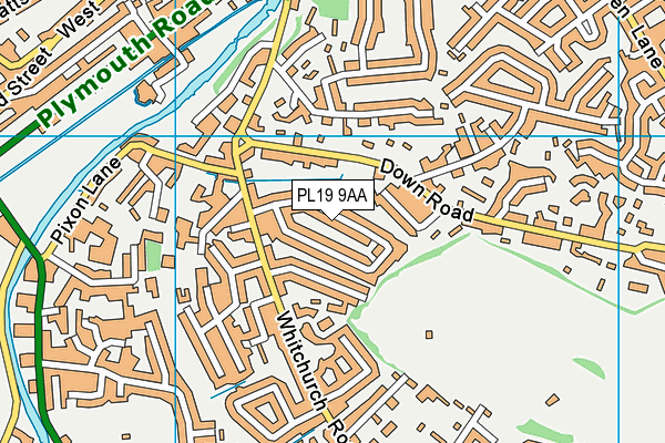 PL19 9AA map - OS VectorMap District (Ordnance Survey)