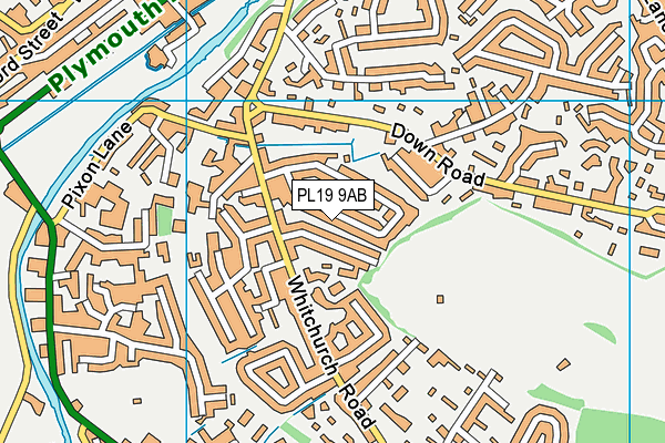 PL19 9AB map - OS VectorMap District (Ordnance Survey)