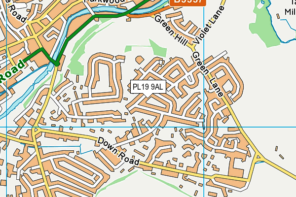 PL19 9AL map - OS VectorMap District (Ordnance Survey)