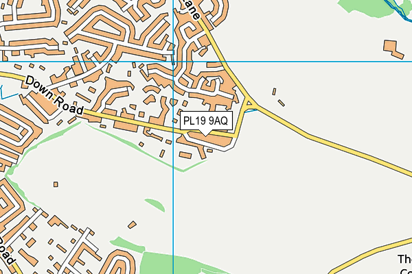 Tavistock Golf Club map (PL19 9AQ) - OS VectorMap District (Ordnance Survey)