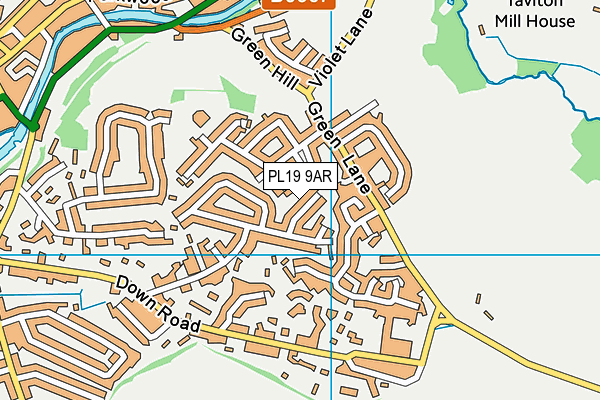 PL19 9AR map - OS VectorMap District (Ordnance Survey)