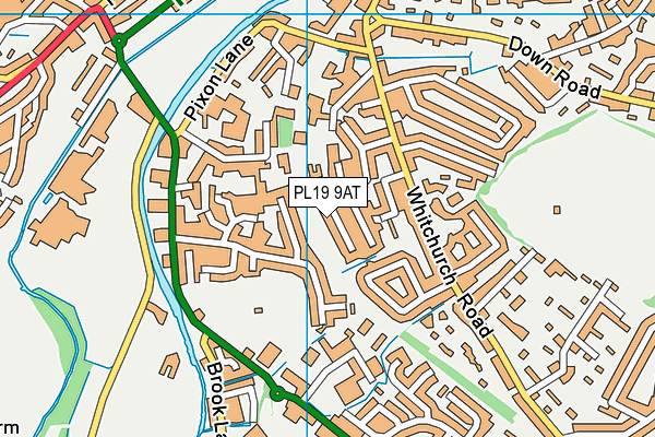 PL19 9AT map - OS VectorMap District (Ordnance Survey)