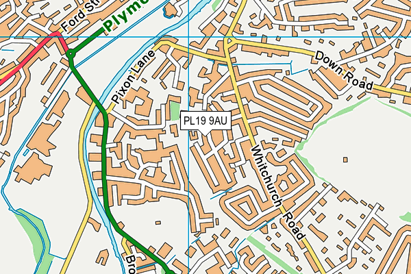 PL19 9AU map - OS VectorMap District (Ordnance Survey)