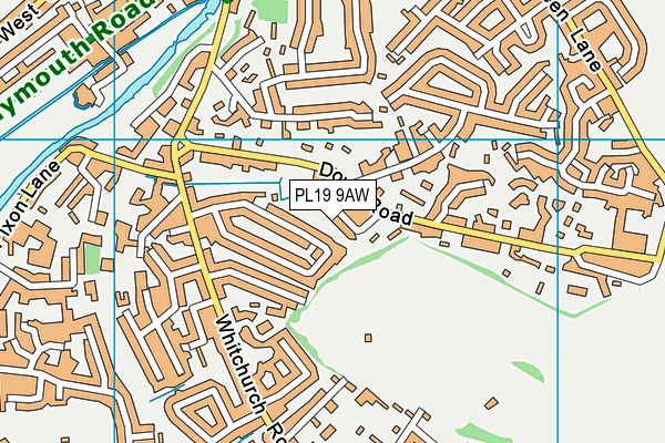 PL19 9AW map - OS VectorMap District (Ordnance Survey)