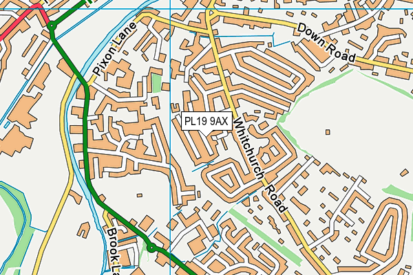 PL19 9AX map - OS VectorMap District (Ordnance Survey)