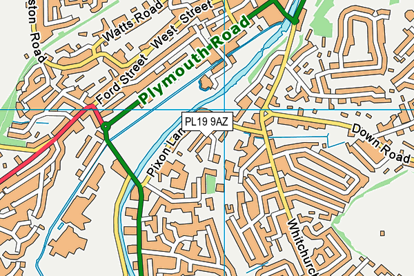 Tavistock Squash Club map (PL19 9AZ) - OS VectorMap District (Ordnance Survey)