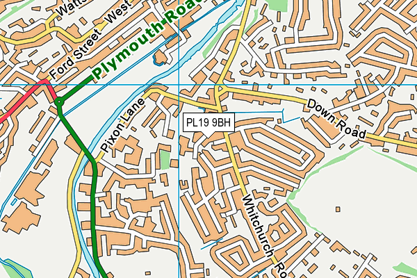 PL19 9BH map - OS VectorMap District (Ordnance Survey)