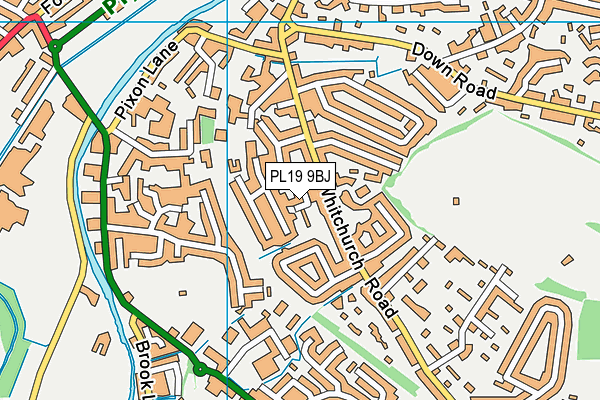 PL19 9BJ map - OS VectorMap District (Ordnance Survey)
