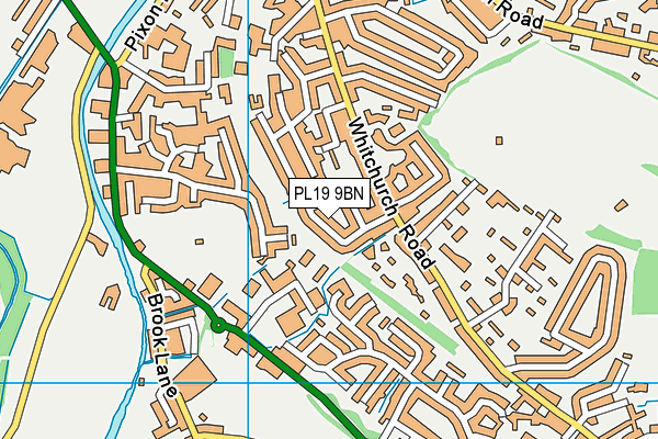 PL19 9BN map - OS VectorMap District (Ordnance Survey)