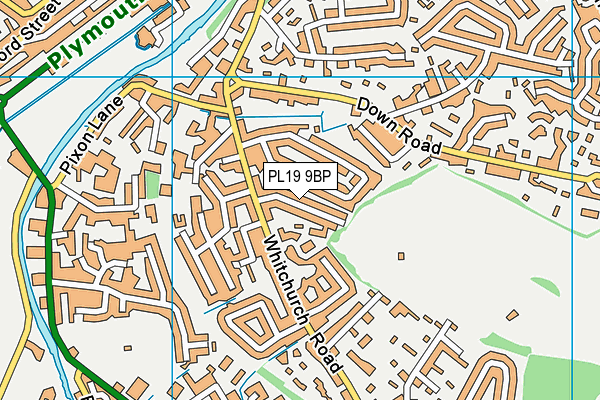 PL19 9BP map - OS VectorMap District (Ordnance Survey)