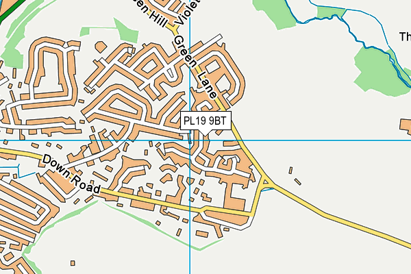 PL19 9BT map - OS VectorMap District (Ordnance Survey)