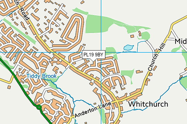 PL19 9BY map - OS VectorMap District (Ordnance Survey)