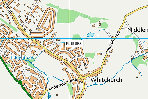 PL19 9BZ map - OS VectorMap District (Ordnance Survey)