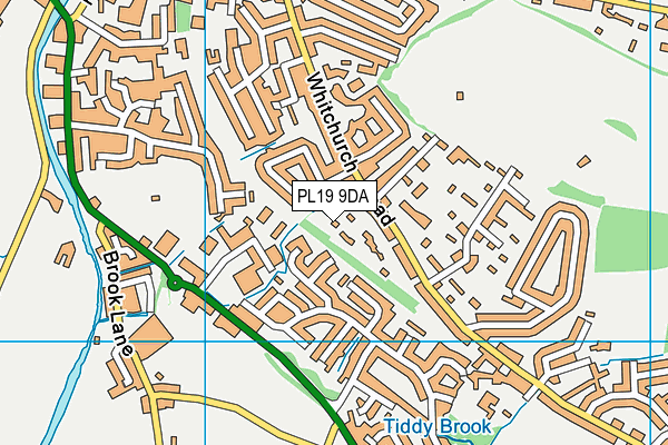 PL19 9DA map - OS VectorMap District (Ordnance Survey)