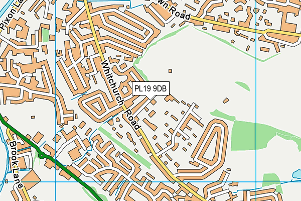 PL19 9DB map - OS VectorMap District (Ordnance Survey)