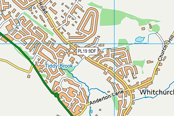 PL19 9DF map - OS VectorMap District (Ordnance Survey)