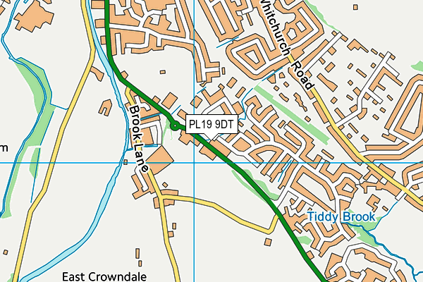PL19 9DT map - OS VectorMap District (Ordnance Survey)