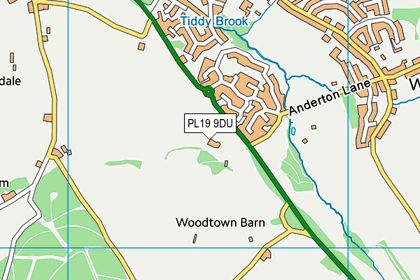 PL19 9DU map - OS VectorMap District (Ordnance Survey)