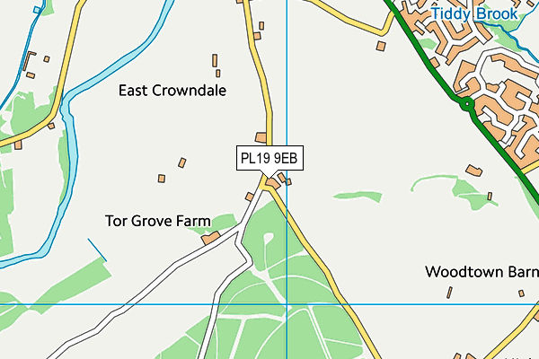 PL19 9EB map - OS VectorMap District (Ordnance Survey)